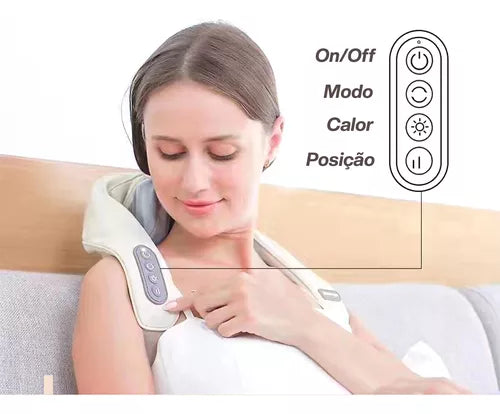 Massageador Terapêutico Pescoço Ombros Portátil  Recaregavel