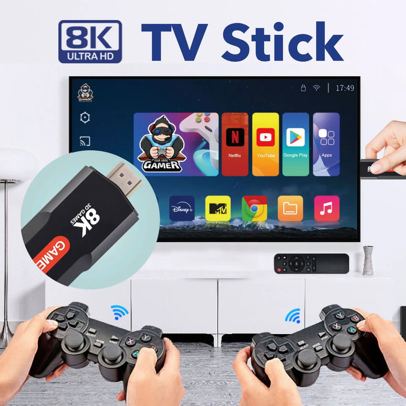 Game Stick Android Tv Box com Games 5G 8K Jogos