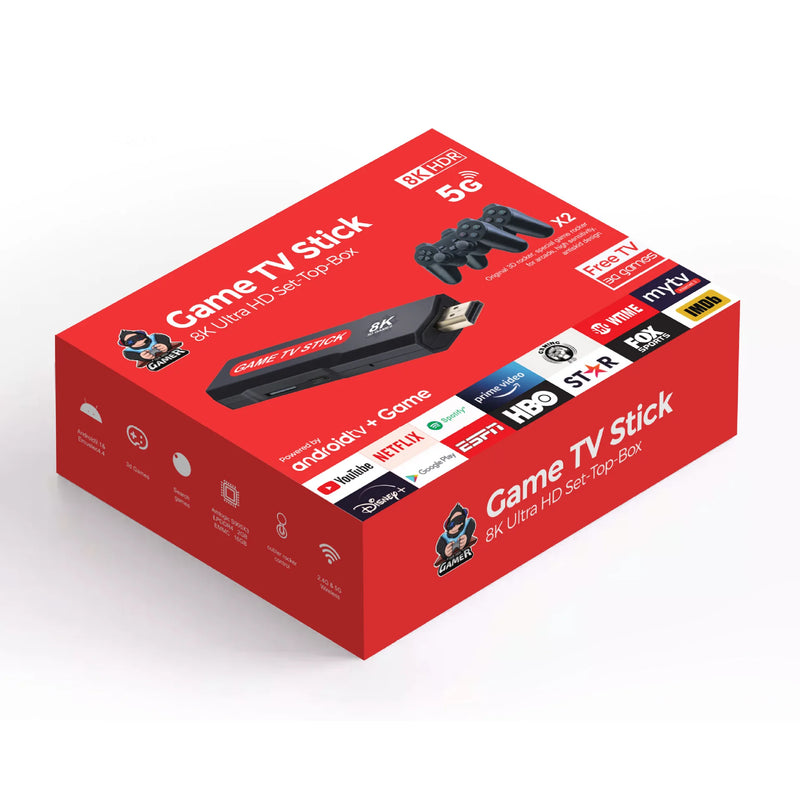 Game Stick Android Tv Box com Games 5G 8K Jogos