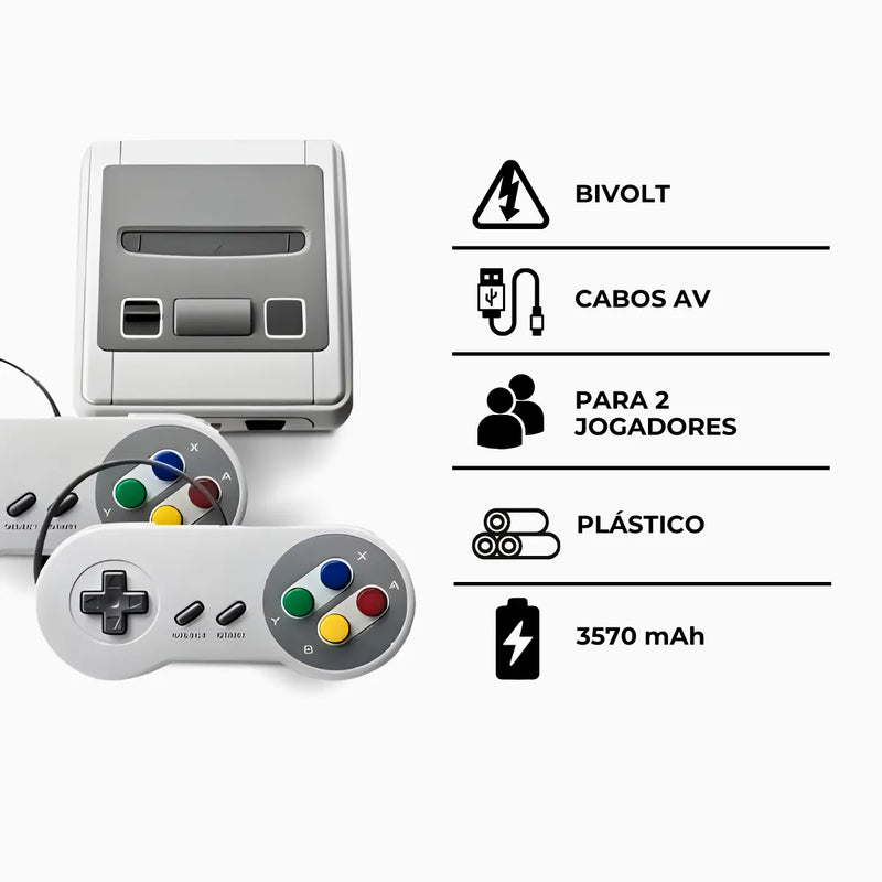 Console Nintendo Super Mini SFC 600 Jogos Clássicos