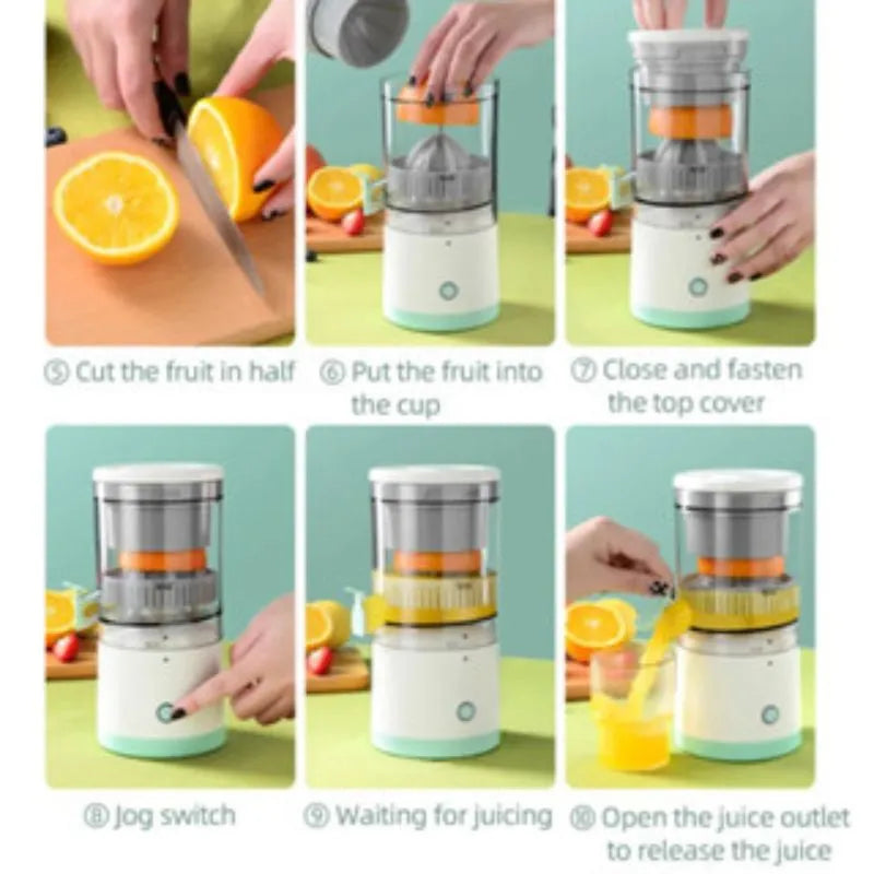 Espremedor de Frutas Portátil Eletrico Stainless Fruit Juicer