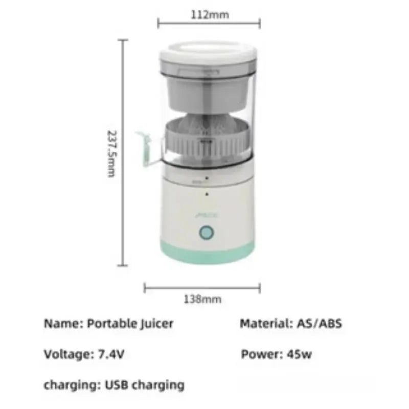 Espremedor de Frutas Portátil Eletrico Stainless Fruit Juicer