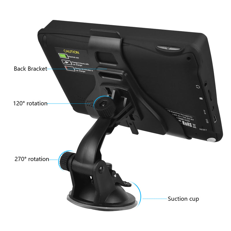 GPS Automotivo TV Digital 7" Transmissor FM - Mapa Brasil Atualizado