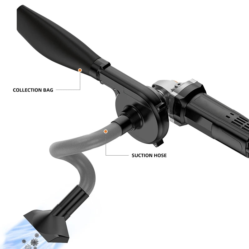 Adaptador Soprador e Aspirador para Esmerilhadeira e Serra Blower Vacuum Cleaner 2 em 1