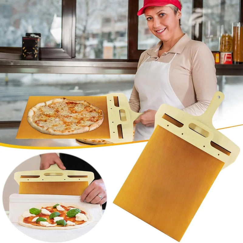 Pá Espatula com Esteira Deslizante para Pizza Premium Sliding Peel